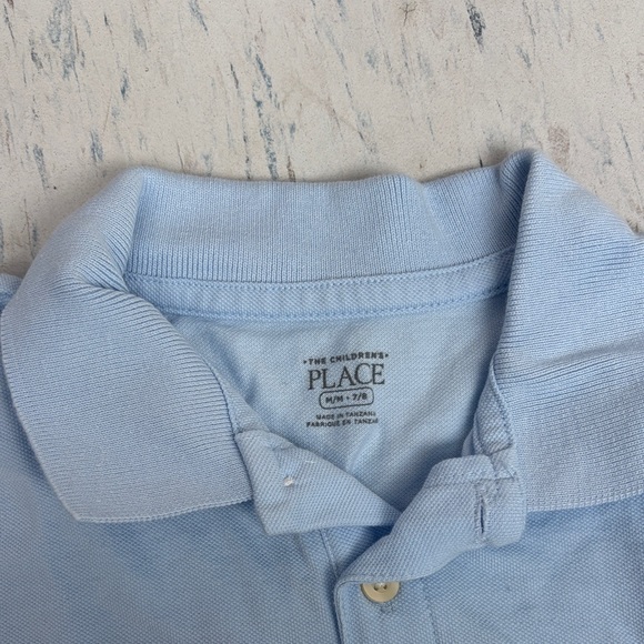 The Children's Place Sky Blue Polo Shirt size 7/8 - Picture 2 of 3